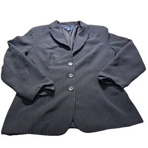 Ann Taylor Long Sleeve Coat Petites Size 6P Black Women's Long Tee Womens Button